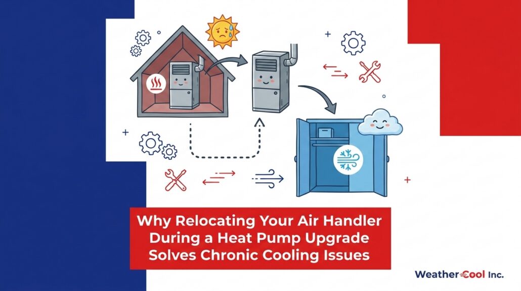 Why Relocating Your Air Handler During a Heat Pump Upgrade Solves Chronic Cooling Issues 1 Why Relocating Your Air Handler During a Heat Pump Upgrade Solves Chronic Cooling Issues — featured image